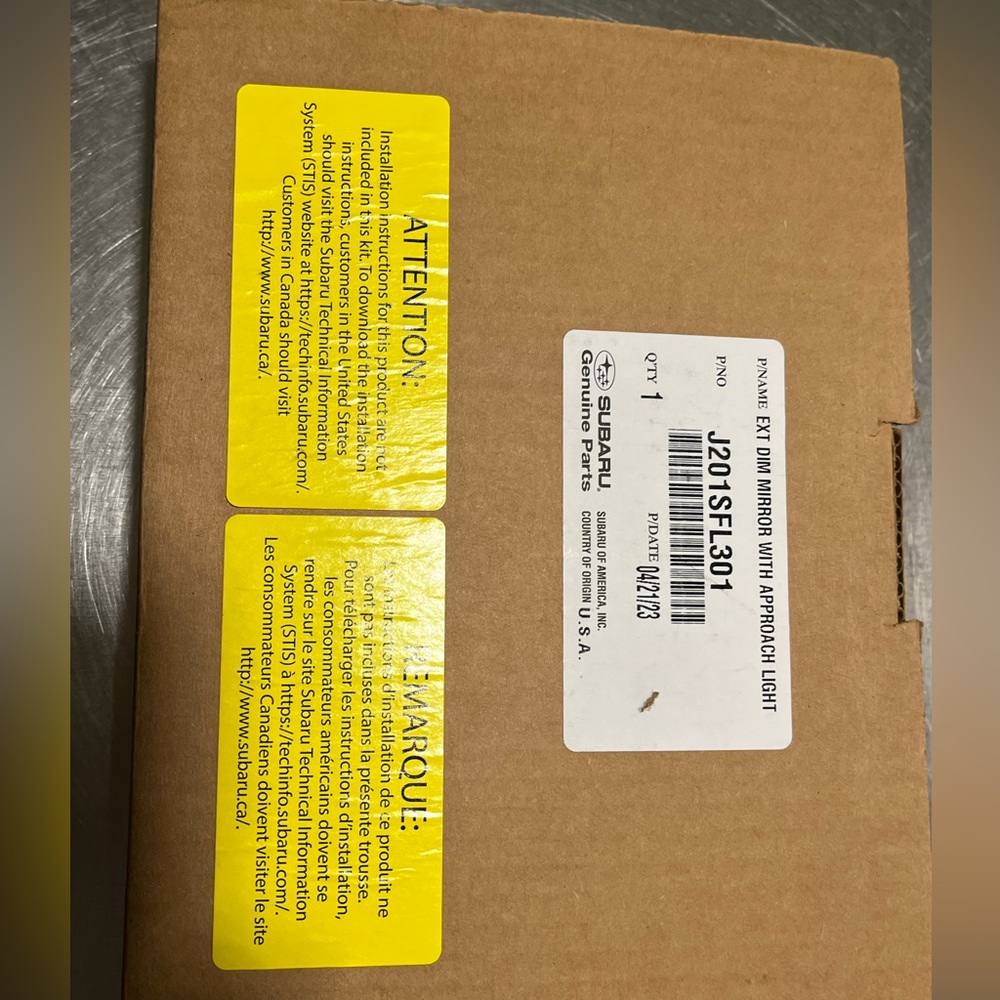 Subaru Mirror opened box never use